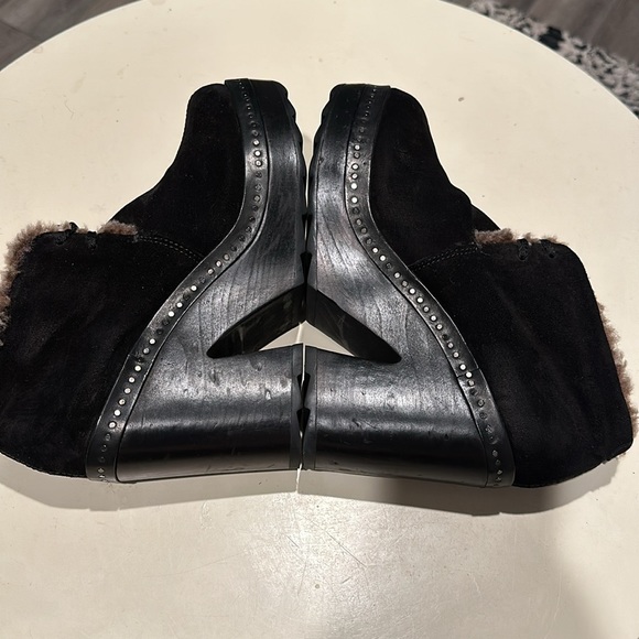 Rag & Bone Inez Suede & Shearling Desert Clogs. - Picture 6 of 12